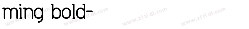 ming bold字体转换